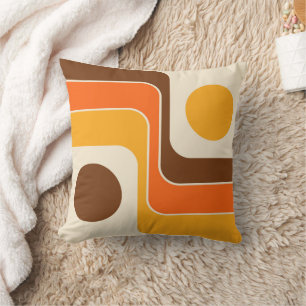 Mod 1970s Retro Style Geometrisch ontwerp Kussen