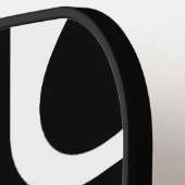 Mod 1970s Retro Style Geometrisch ontwerp Pickleball Paddle (Links Detail)