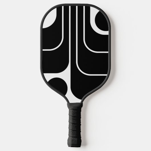 Mod 1970s Retro Style Geometrisch ontwerp Pickleball Paddle (Achterkant)