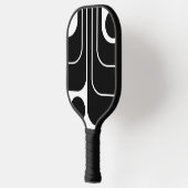 Mod 1970s Retro Style Geometrisch ontwerp Pickleball Paddle (Links)