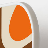 Mod 1970s Retro Style Geometrisch ontwerp Pickleball Paddle (Links Detail)