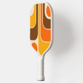 Mod 1970s Retro Style Geometrisch ontwerp Pickleball Paddle (Links)