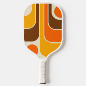 Mod 1970s Retro Style Geometrisch ontwerp Pickleball Paddle (Achterkant)