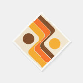 Mod 1970s Retro Style Geometrisch ontwerp Servet (Hoek)