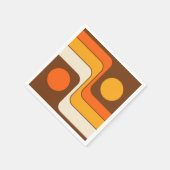 Mod 1970s Retro Style Geometrisch ontwerp Servet (Hoek)
