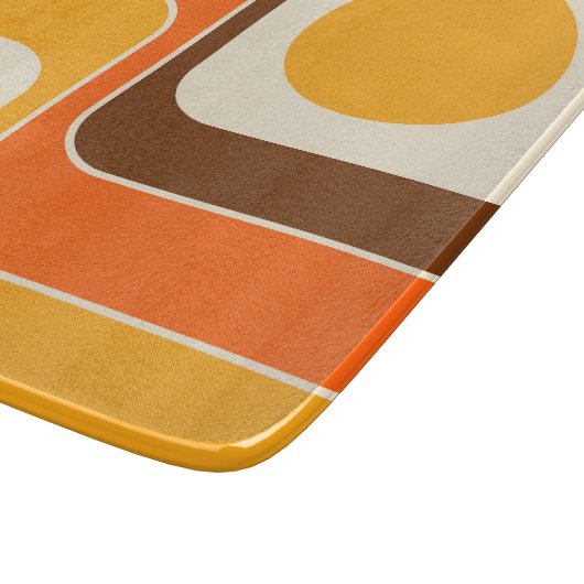 Mod 1970s Retro Style Geometrisch ontwerp Snijplank (Hoek)