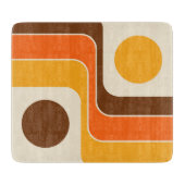 Mod 1970s Retro Style Geometrisch ontwerp Snijplank (Voorkant)