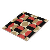 Mod 1970s Retro Style Geometrisch ontwerp Tegeltje (Zijkant)