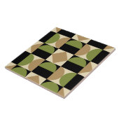 Mod 1970s Retro Style Geometrisch ontwerp Tegeltje (Zijkant)