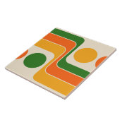 Mod 1970s Retro Style Geometrisch ontwerp Tegeltje (Zijkant)