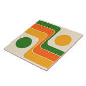 Mod 1970s Retro Style Geometrisch ontwerp Tegeltje (Zijkant)
