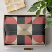 Mod 1970s Retro Style Geometrisch ontwerp Tissuepapier (Geschenk)
