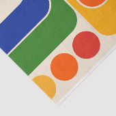 Mod 1970s Retro Style Geometrisch ontwerp Tissuepapier (Detail)