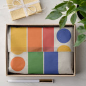 Mod 1970s Retro Style Geometrisch ontwerp Tissuepapier (Geschenk)