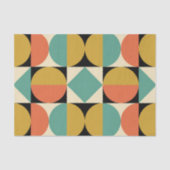 Mod 1970s Retro Style Geometrisch ontwerp Tissuepapier (Voorkant)