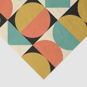 Mod 1970s Retro Style Geometrisch ontwerp Tissuepapier (Detail)