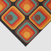 Mod 1970s Retro Style Geometrisch ontwerp Tissuepapier (Detail)