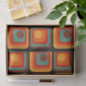 Mod 1970s Retro Style Geometrisch ontwerp Tissuepapier (Geschenk)