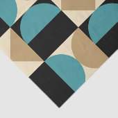 Mod 1970s Retro Style Geometrisch ontwerp Tissuepapier (Detail)