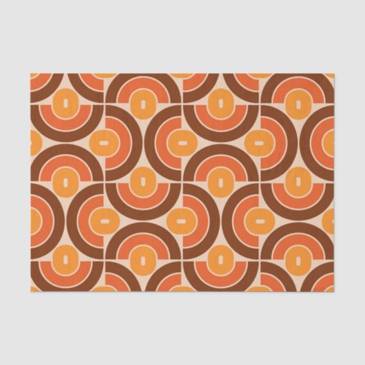 Mod 1970s Retro Style Geometrisch ontwerp Tissuepapier (Voorkant)