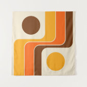 Mod 1970s Retro Style Geometrisch ontwerp Wandkleed (Voorkant (horizontaal))