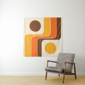 Mod 1970s Retro Style Geometrisch ontwerp Wandkleed (In Situ (horizontaal))