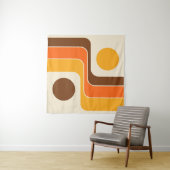 Mod 1970s Retro Style Geometrisch ontwerp Wandkleed (In situ)