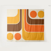 Mod 1970s Retro Style Geometrisch ontwerp Wandkleed (Voorkant (horizontaal))