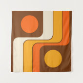 Mod 1970s Retro Style Geometrisch ontwerp Wandkleed (Voorkant (horizontaal))