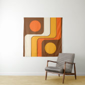 Mod 1970s Retro Style Geometrisch ontwerp Wandkleed (In Situ (horizontaal))