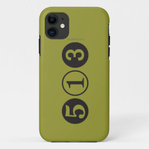 Mod 513 Area Code iPhone 5 Hoesje (mosterd)