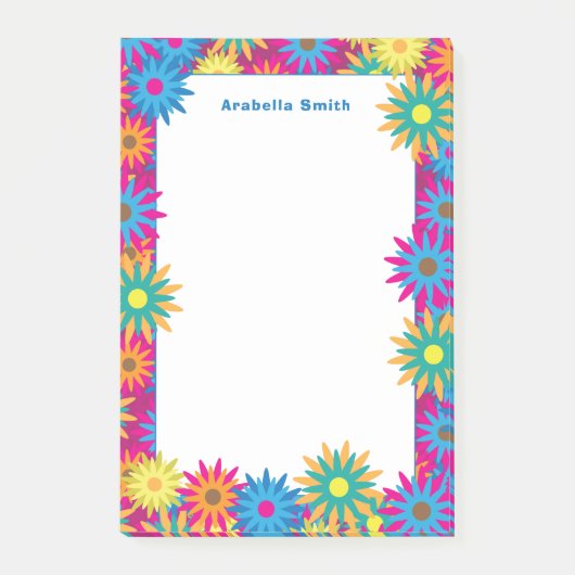 Mod 60-7-jaren ventilatorkrachthippie post-it® notes (Voorkant)