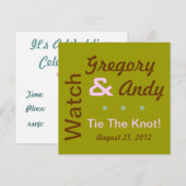 Mod Aanwezigheid voor aangepaste bruiloft Kaart (Voorkant / Achterkant)