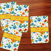 Mod Abstract bloementhema met felle kleuren Pokerkaarten