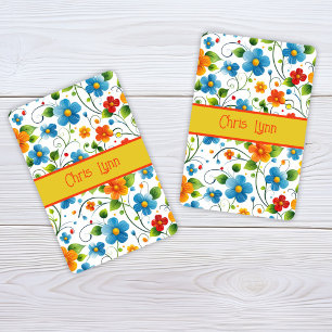 Mod Abstract bloementhema met felle kleuren Pokerkaarten