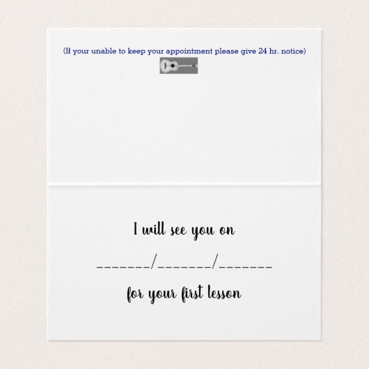 Mod Abstract Collage Guitar Lessons/Muziek Visitekaartje (Binnenkant ongevouwen)