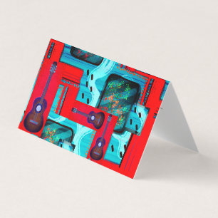 Mod Abstract Collage Guitar Lessons/Muziek Visitekaartje