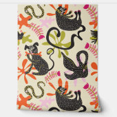 Mod Abstract Primitieve Katten & Honden Patroon Behang (Afrollen)