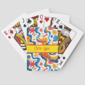 Mod Abstract Strandthema met Starfish Pokerkaarten (Achterkant)