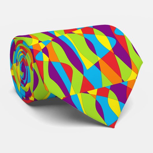 Mod Abstract Stropdas (Opgerold)