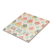  Mod Abstracte Bloemencirkels Keramische Tegel Tegeltje (Zijkant)