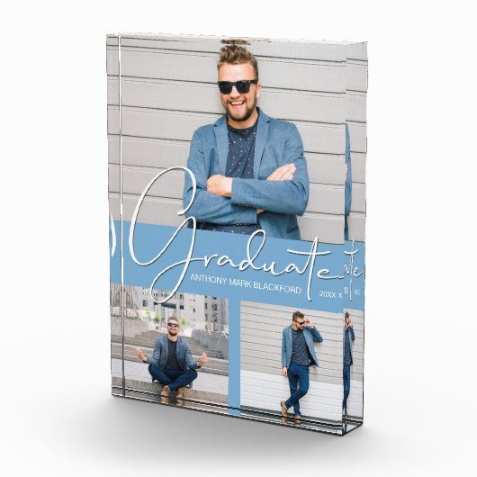 Mod Afstuderen collage op Powder Blue Fotoblokken (Rechts)