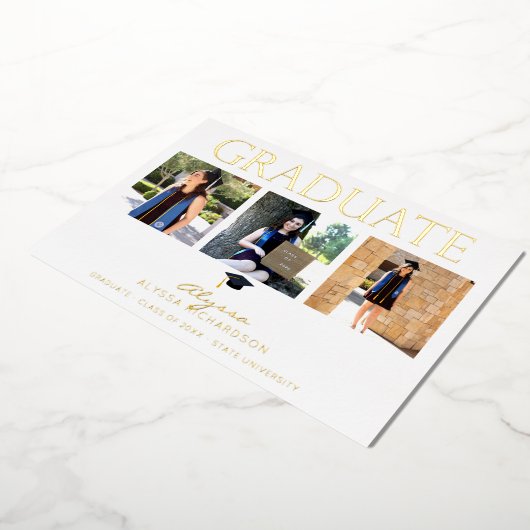 Mod Afstuderen Pet 4 Foto Afstuderen Aankondiging  (Gedraaid)