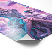 Mod Alice in Wonderland met wit konijn Foto Afdruk (Hoek)