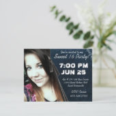 Mod Angle Grunge Foto Sweet 16 Kaart (Staand voorkant)