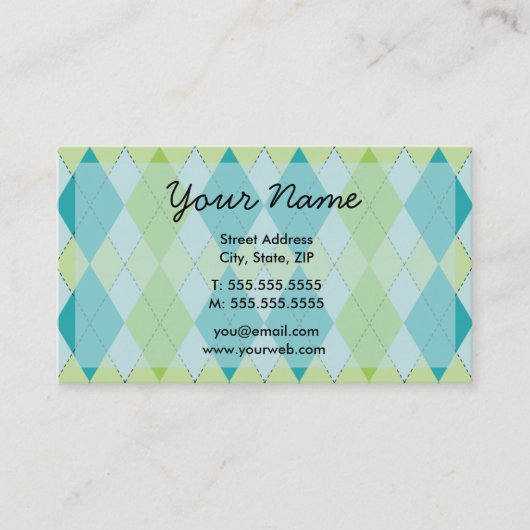 Mod Argyle-profielkaarten Visitekaartje (Voorkant)