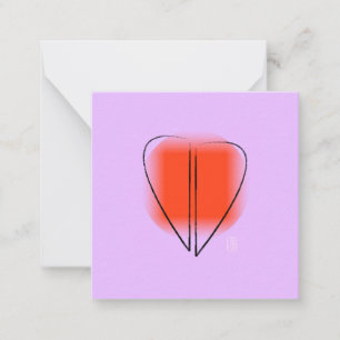 Mod Art Hart 2,5"x2,5" Vlakke Briefkaart
