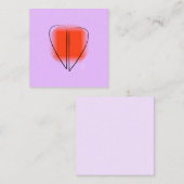 Mod Art Hart 2,5"x2,5" Vlakke Briefkaart (Voorkant / Achterkant)