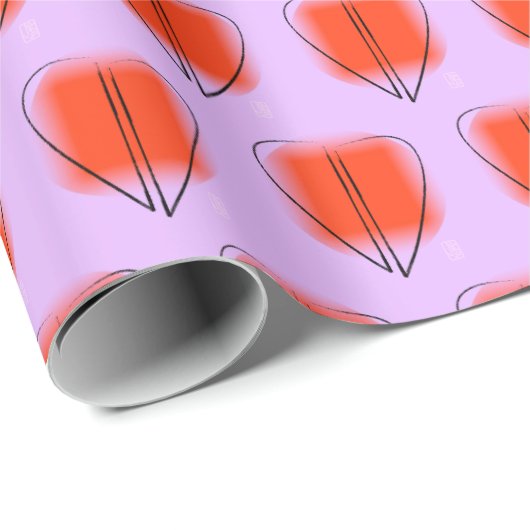 Mod Art Heart Cadeaupapier (Rol Hoek)