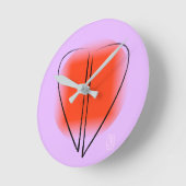 Mod Art Heart Ronde Klok (Hoek)